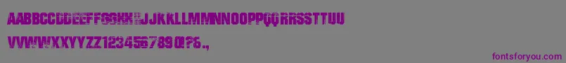 BadGrunge Font – Purple Fonts on Gray Background