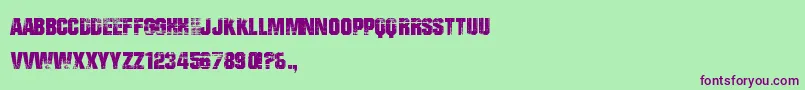 BadGrunge Font – Purple Fonts on Green Background