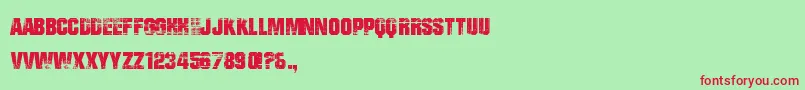 BadGrunge Font – Red Fonts on Green Background