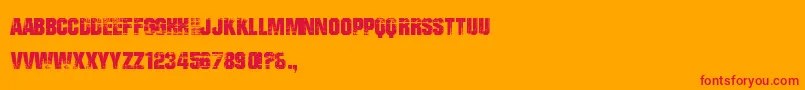 BadGrunge-Schriftart – Rote Schriften auf orangefarbenem Hintergrund