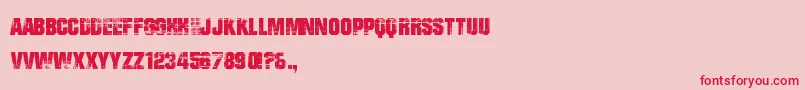 BadGrunge Font – Red Fonts on Pink Background