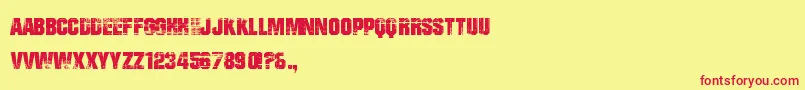 BadGrunge Font – Red Fonts on Yellow Background