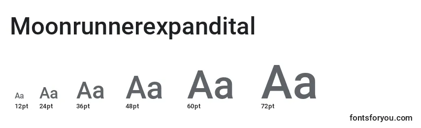 Moonrunnerexpandital Font Sizes