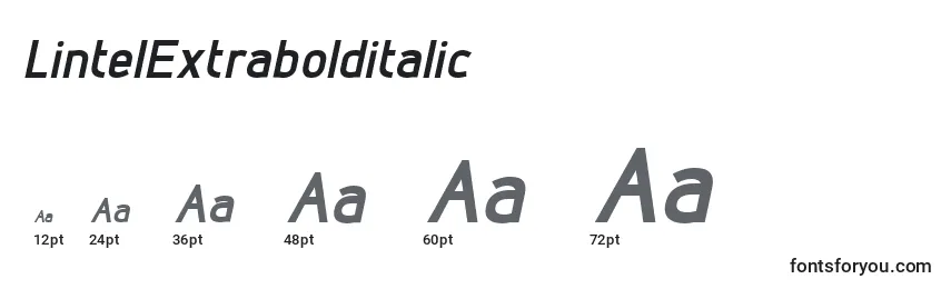 LintelExtrabolditalic Font Sizes