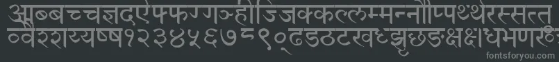 DevanagariNormal Font – Gray Fonts on Black Background