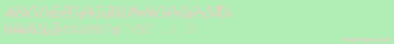 ChatelainDesRadis Font – Pink Fonts on Green Background