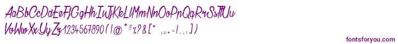 ChatelainDesRadis Font – Purple Fonts on White Background