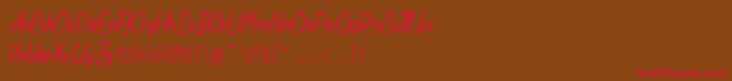 ChatelainDesRadis Font – Red Fonts on Brown Background