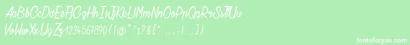 ChatelainDesRadis Font – White Fonts on Green Background