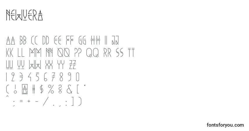 Шрифт NewVera – алфавит, цифры, специальные символы