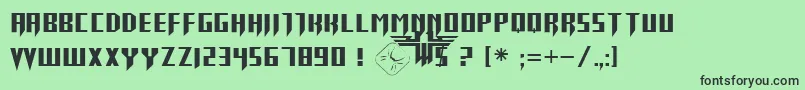 ReturnToCastle Font – Black Fonts on Green Background