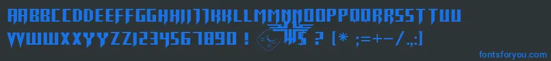 ReturnToCastle Font – Blue Fonts on Black Background