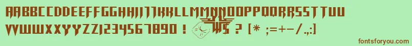 ReturnToCastle Font – Brown Fonts on Green Background
