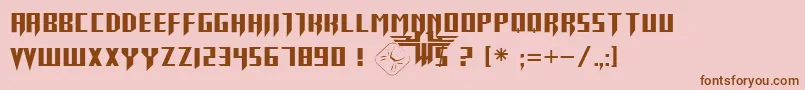 ReturnToCastle Font – Brown Fonts on Pink Background