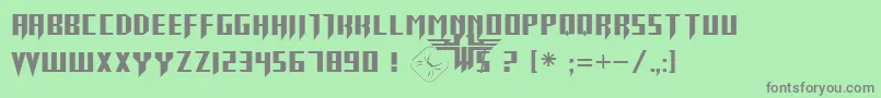 ReturnToCastle Font – Gray Fonts on Green Background