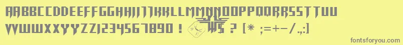 ReturnToCastle Font – Gray Fonts on Yellow Background