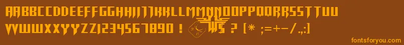 ReturnToCastle Font – Orange Fonts on Brown Background