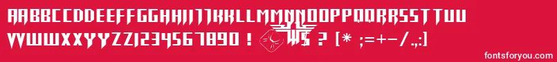 ReturnToCastle Font – White Fonts on Red Background