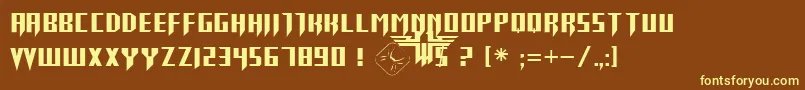 Шрифт ReturnToCastle – жёлтые шрифты на коричневом фоне