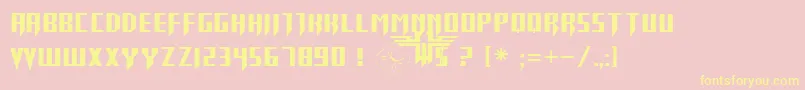ReturnToCastle Font – Yellow Fonts on Pink Background