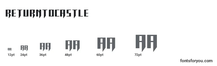 Размеры шрифта ReturnToCastle