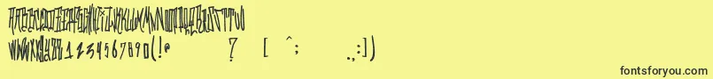 GrafitikRiot Font – Black Fonts on Yellow Background