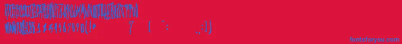 GrafitikRiot Font – Blue Fonts on Red Background