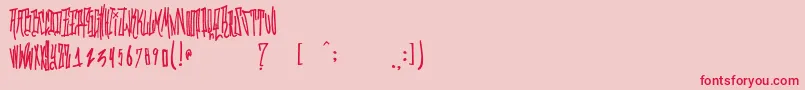GrafitikRiot Font – Red Fonts on Pink Background
