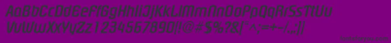 フォントPloverBoldItalic – 紫の背景に黒い文字