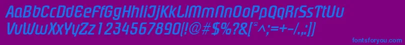 PloverBoldItalic Font – Blue Fonts on Purple Background