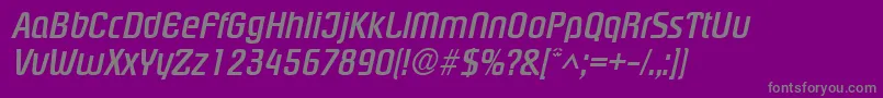 PloverBoldItalic Font – Gray Fonts on Purple Background