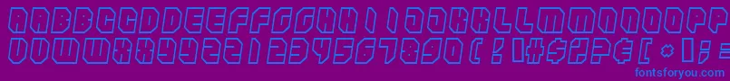 Zipperbluesoutline Font – Blue Fonts on Purple Background