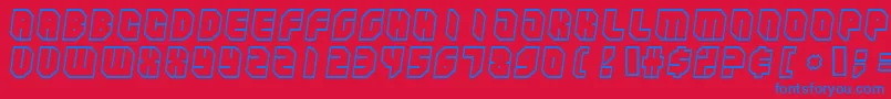 Zipperbluesoutline Font – Blue Fonts on Red Background