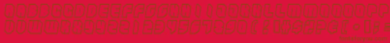 Zipperbluesoutline Font – Brown Fonts on Red Background