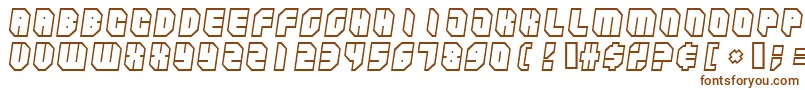 Zipperbluesoutline Font – Brown Fonts on White Background