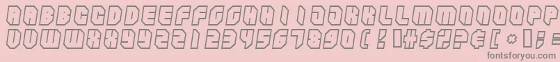 Zipperbluesoutline Font – Gray Fonts on Pink Background