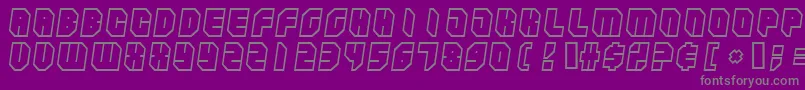 Zipperbluesoutline Font – Gray Fonts on Purple Background