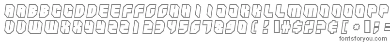Zipperbluesoutline Font – Gray Fonts on White Background