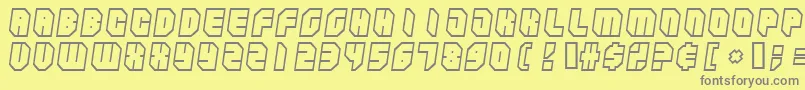 Weitere Informationen zur Zipperbluesoutline-Schriftart Zipperbluesoutline-Schriftart – Graue Schriften auf gelbem Hintergrund