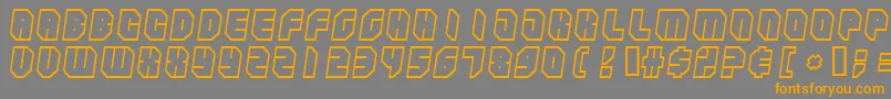 Zipperbluesoutline Font – Orange Fonts on Gray Background