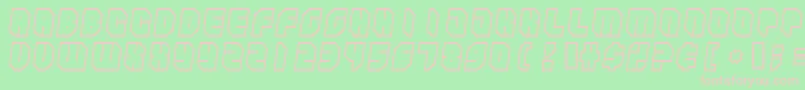 Zipperbluesoutline Font – Pink Fonts on Green Background