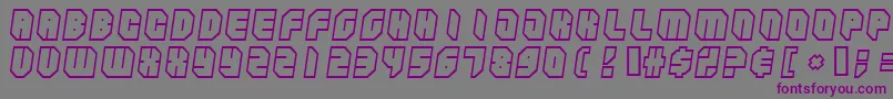 Saiba mais sobre a fonte Zipperbluesoutline Fonte Zipperbluesoutline – fontes roxas em um fundo cinza