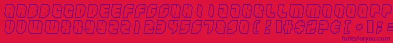Zipperbluesoutline Font – Purple Fonts on Red Background