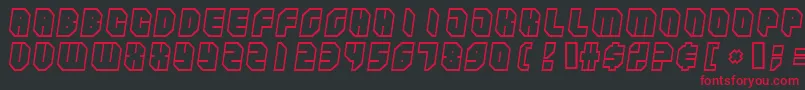 Zipperbluesoutline Font – Red Fonts on Black Background