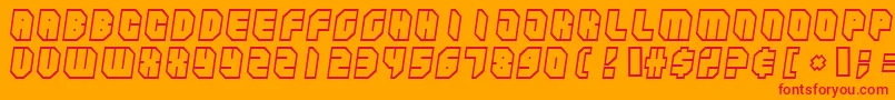 fuente Zipperbluesoutline – Fuentes Rojas Sobre Fondo Naranja