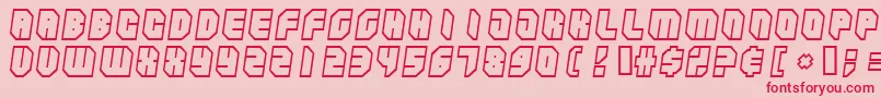 Zipperbluesoutline Font – Red Fonts on Pink Background