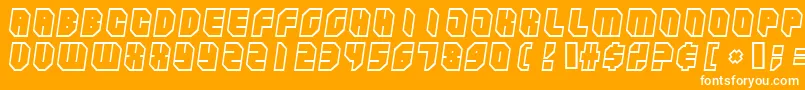 Zipperbluesoutline Font – White Fonts on Orange Background