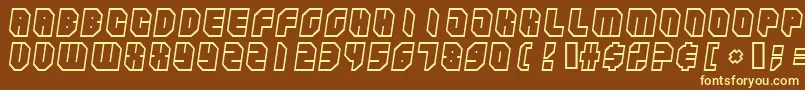 Zipperbluesoutline Font – Yellow Fonts on Brown Background