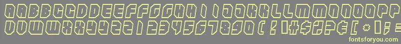 Zipperbluesoutline Font – Yellow Fonts on Gray Background