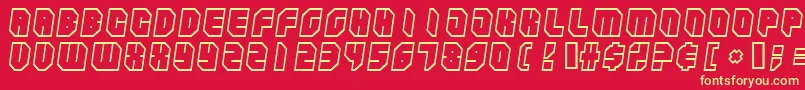 Zipperbluesoutline Font – Yellow Fonts on Red Background